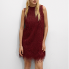 Crew-Neck Sleeveless A-Line Mini Dress