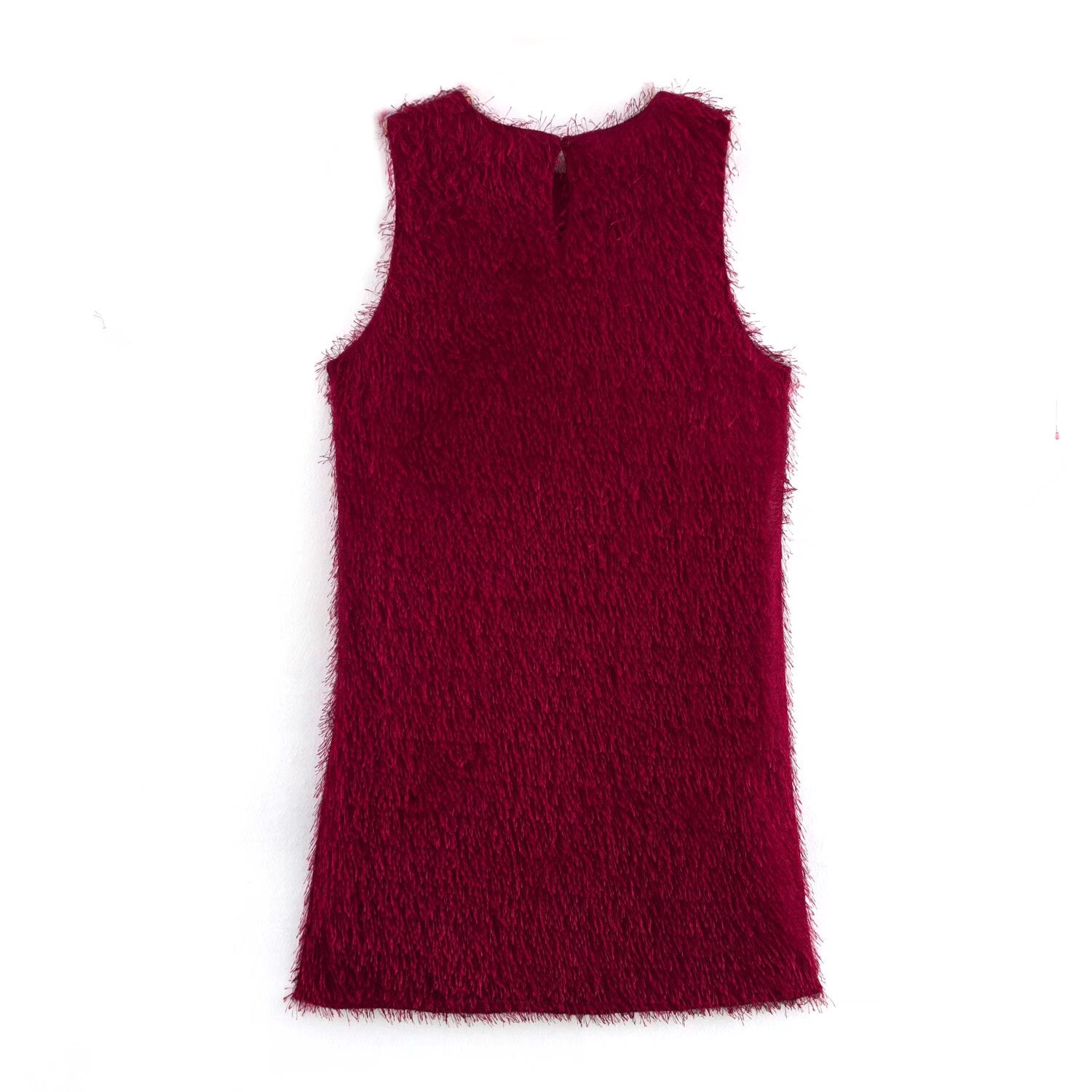 Crew-Neck Sleeveless A-Line Mini Dress