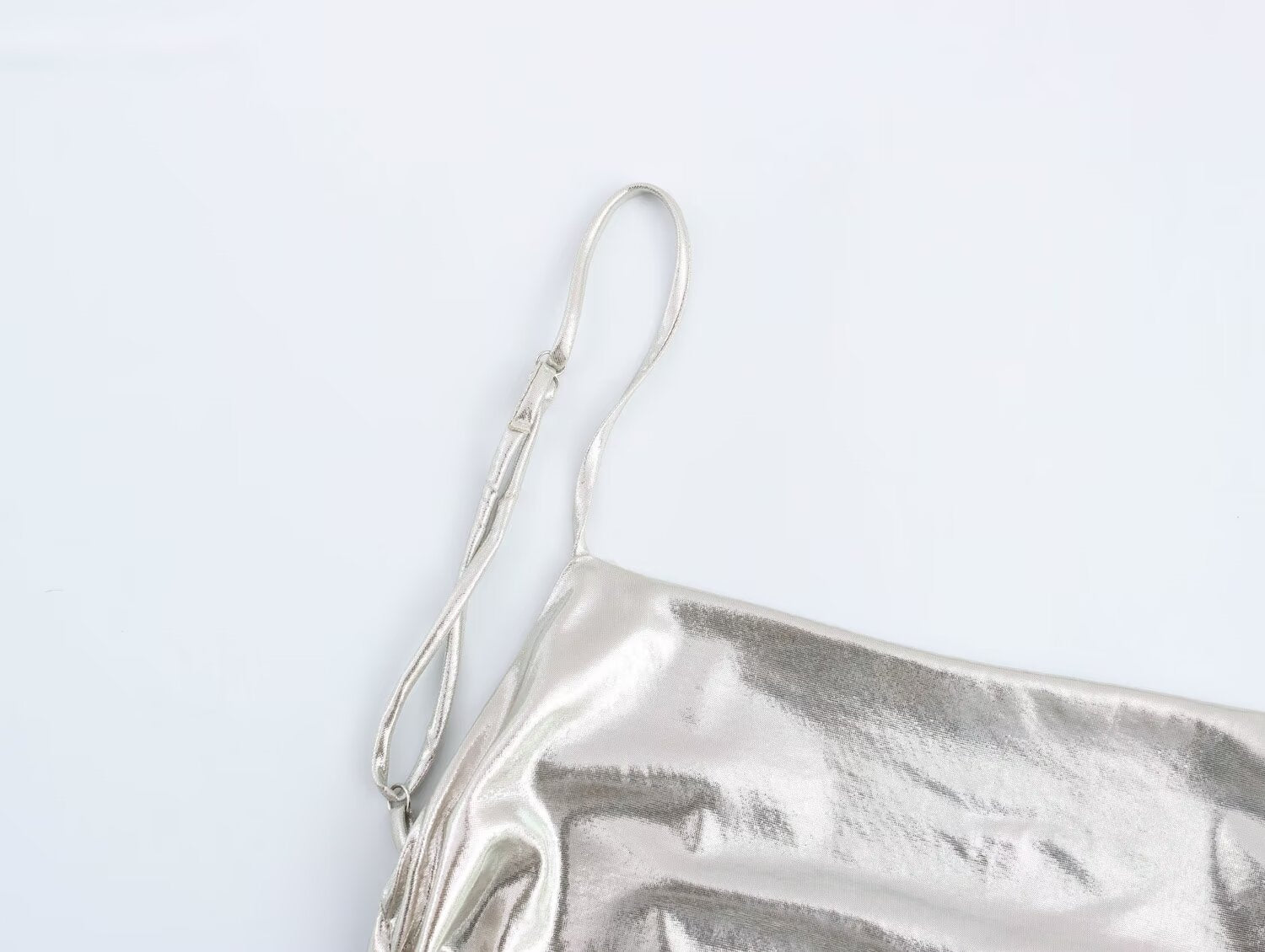 Metallic Ruched Spaghetti-Strap A-Line Maxi Dress