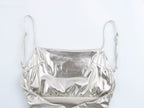 Metallic Ruched Spaghetti-Strap A-Line Maxi Dress