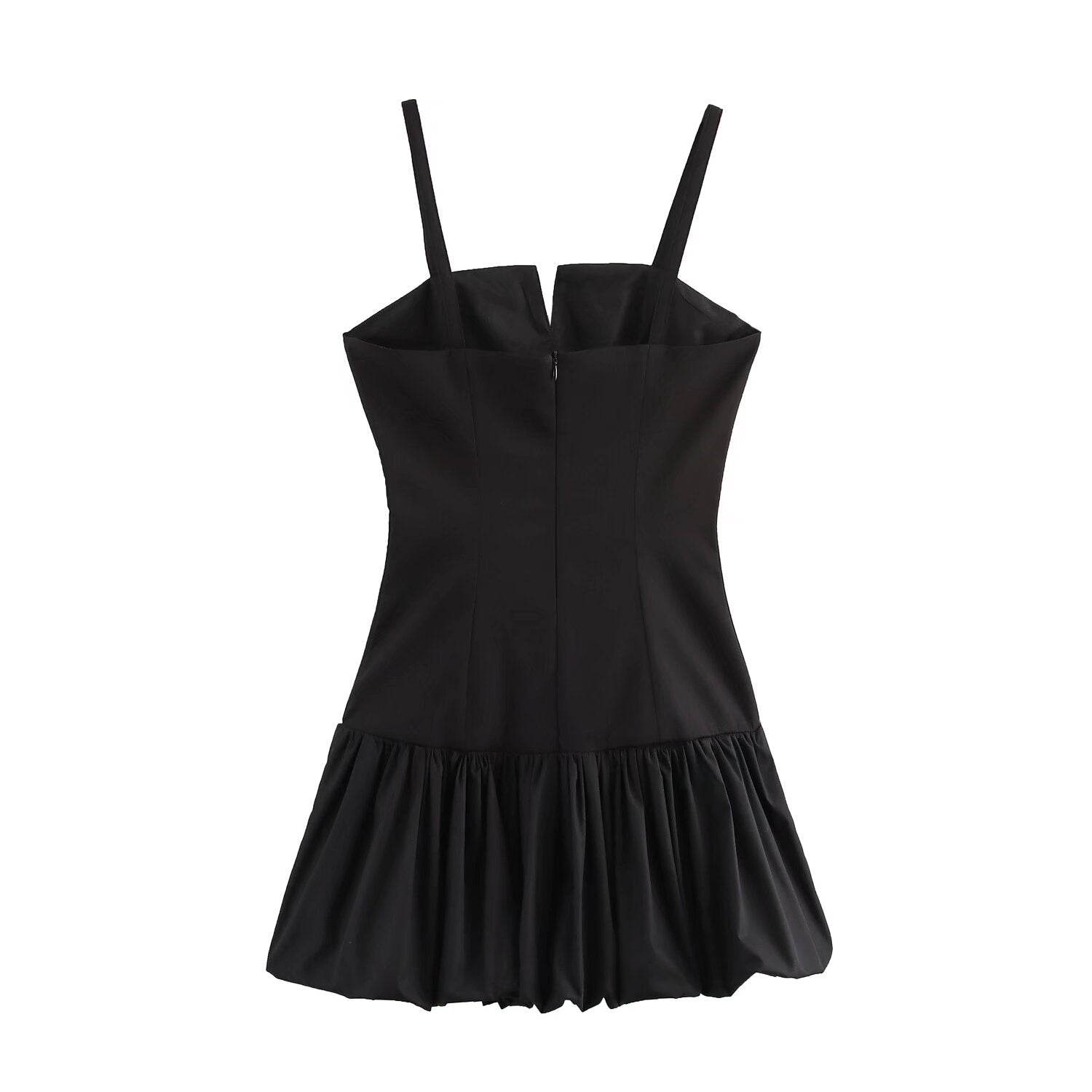 V-Neck Ruched Sleeveless A-Line Mini Dress