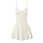 Women's Retro Bow Detail Cutout Dress