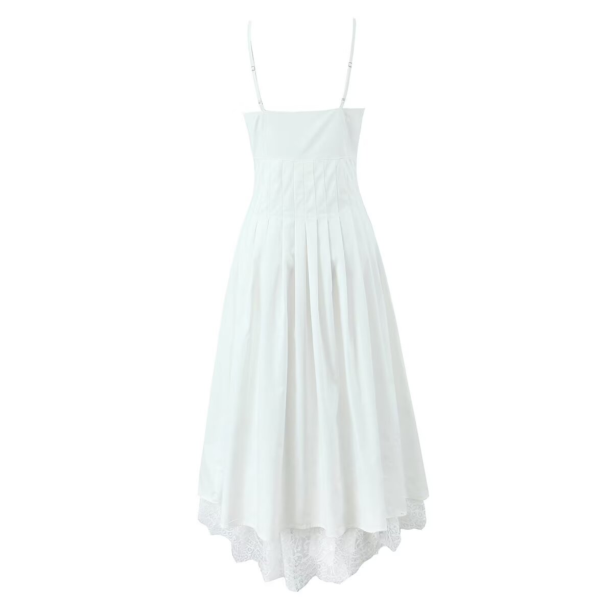 Women's Lace-Trim V-Neck Midi Dress