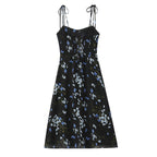 Women's Floral High-Waist Side-Slit Dress
