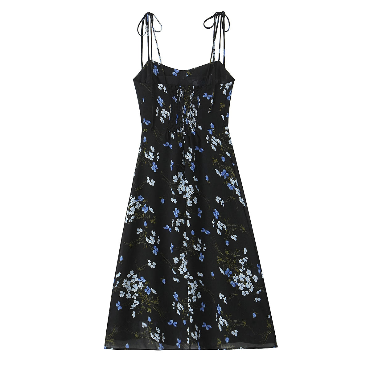 Women's Floral High-Waist Side-Slit Dress