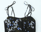 Women's Floral High-Waist Side-Slit Dress