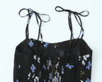 Women's Floral High-Waist Side-Slit Dress