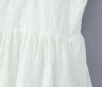Women's Embroidered Cotton V-Neck Mini Dress