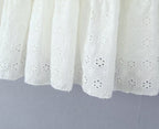 Women's Embroidered Cotton V-Neck Mini Dress