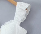 Women's Sweet Lace Embroidered Suspender Puffy Chest Dress