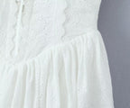 Women's Sweet Lace Embroidered Suspender Puffy Chest Dress
