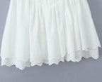 Women's Sweet Lace Embroidered Suspender Puffy Chest Dress