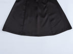 Off-Shoulder Bow Satin A-Line Mini Dress