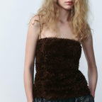 Street Fluffy Mesh Sling Top