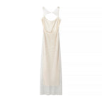 Summer French Rhinestone Strap Dress High End Affordable Luxury Evening Dress Party Backless Dress