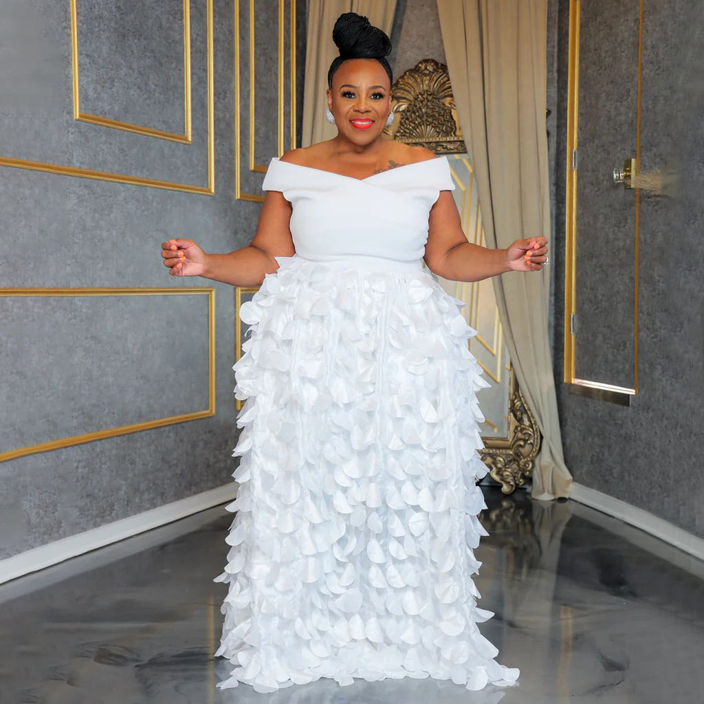 Plus Size High-Waist Cocktail Evening Dress
