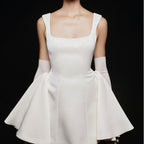 Square-Neck Sleeveless A-Line Mini Dress