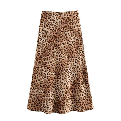 Spring Women Stylish Simple Elastic Long Skirt