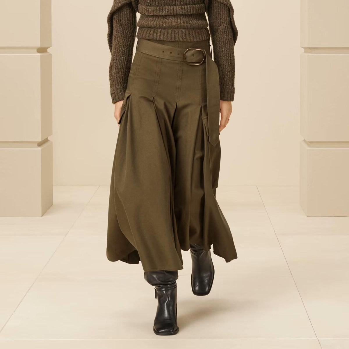 A Line Workwear Half Length Spring Skirt