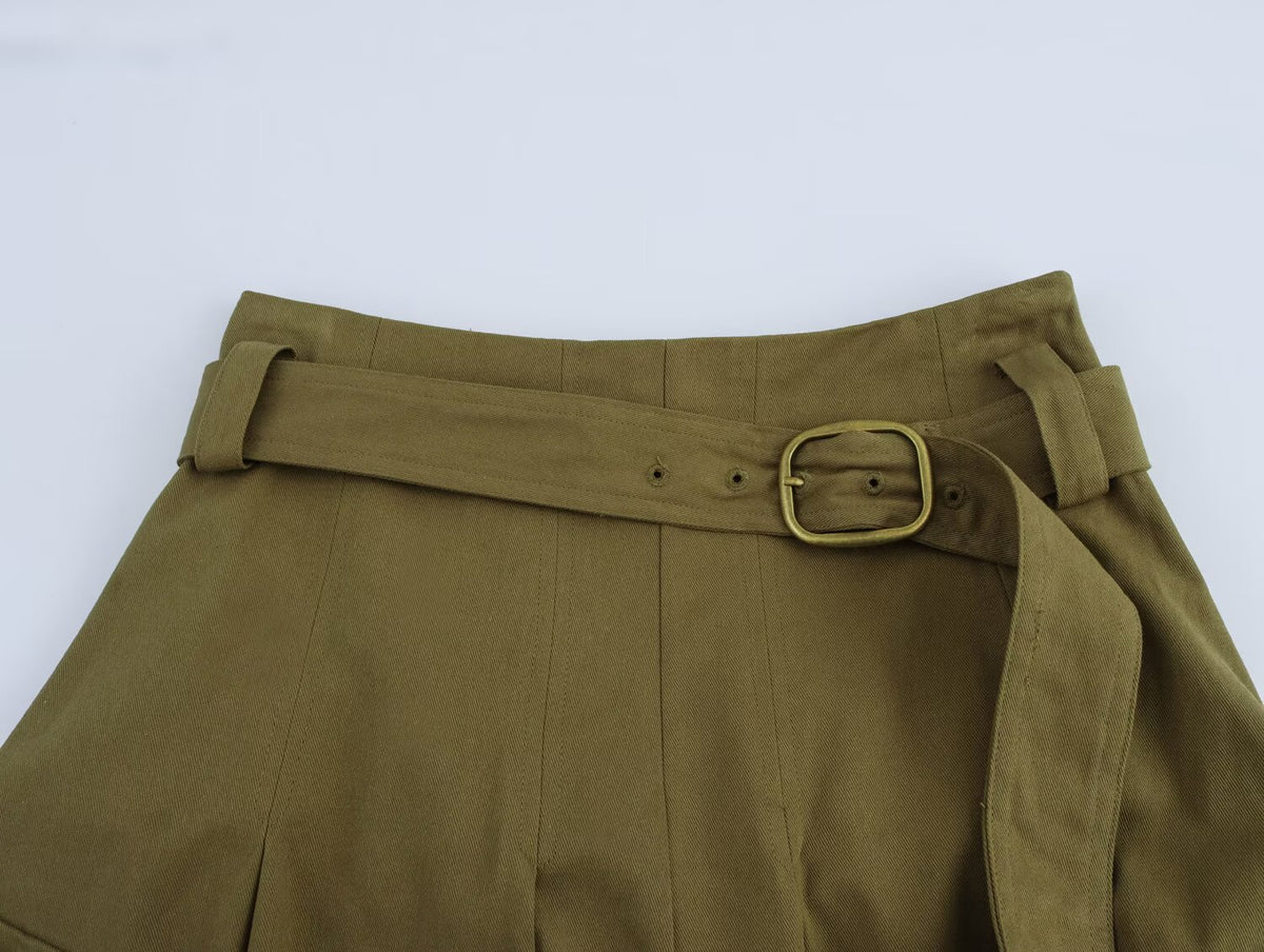 A Line Workwear Half Length Spring Skirt