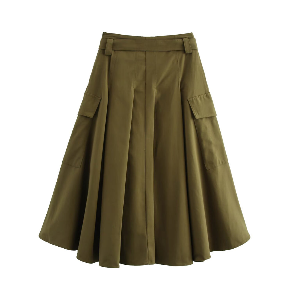 A Line Workwear Half Length Spring Skirt