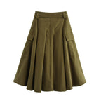 A Line Workwear Half Length Spring Skirt