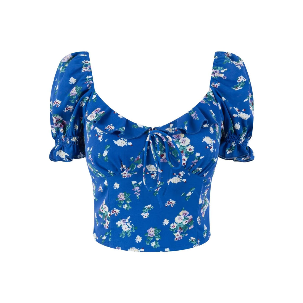 Blue Background Floral