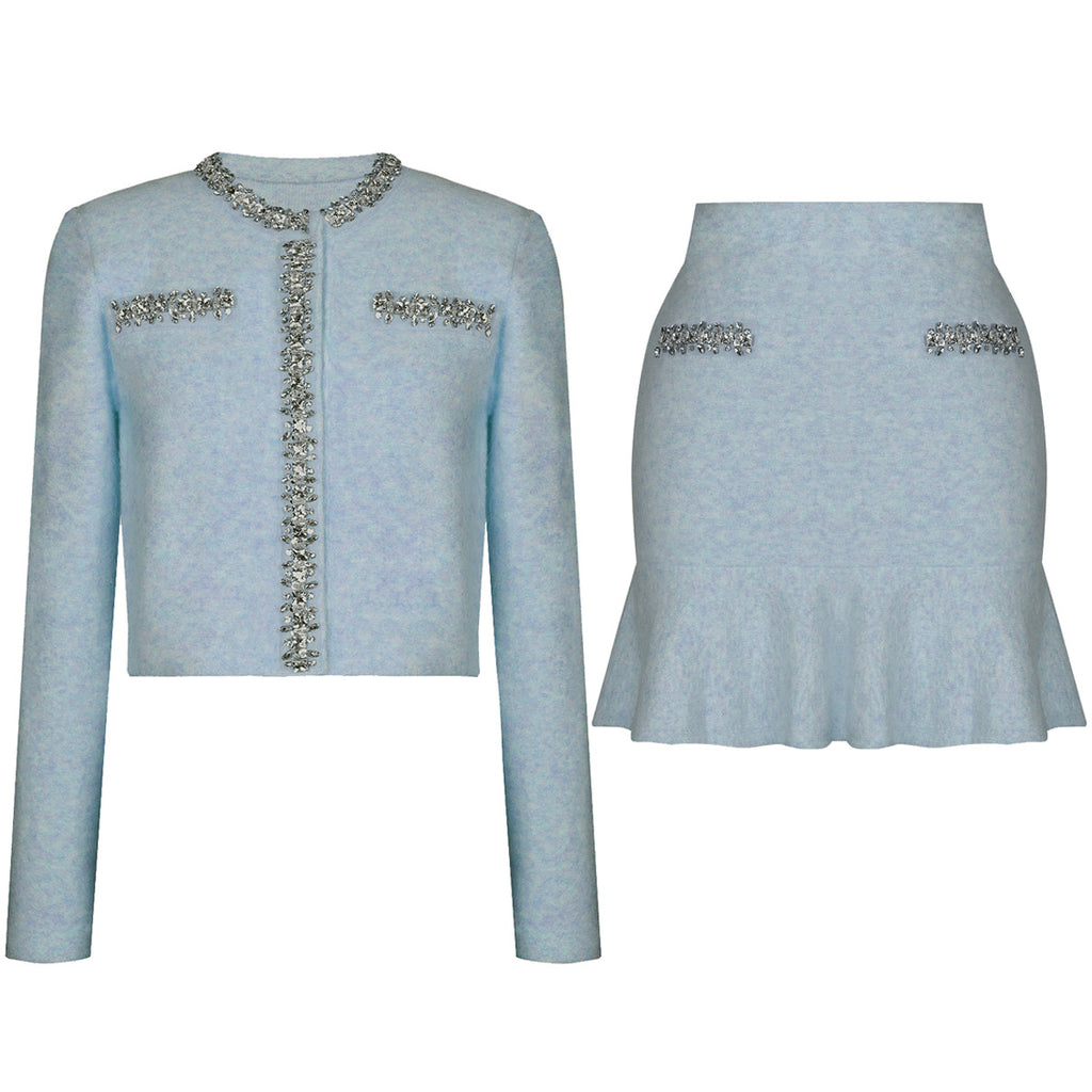 Women's Knit Rhinestone Coat