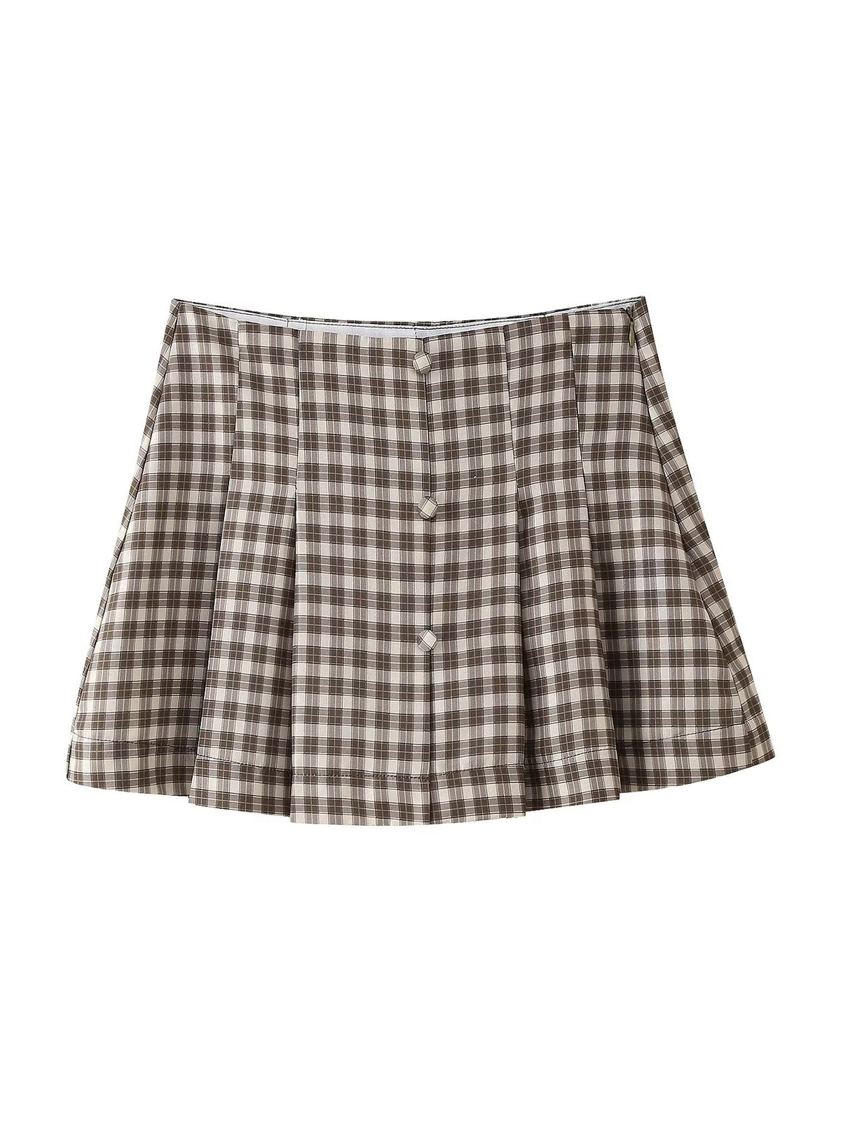 Women's Spring Summer Women Slim Plaid Vest Top Culottes