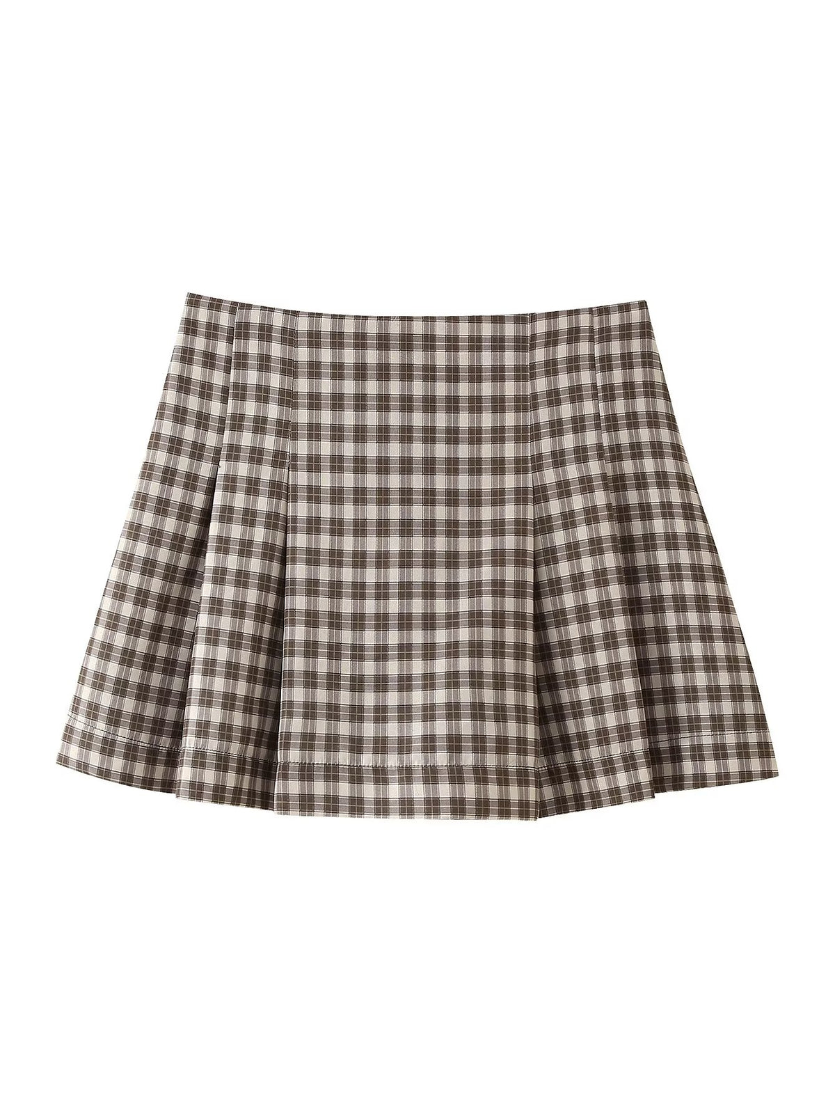 Women's Spring Summer Women Slim Plaid Vest Top Culottes