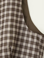 Women's Spring Summer Women Slim Plaid Vest Top Culottes