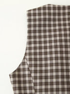 Women's Spring Summer Women Slim Plaid Vest Top Culottes