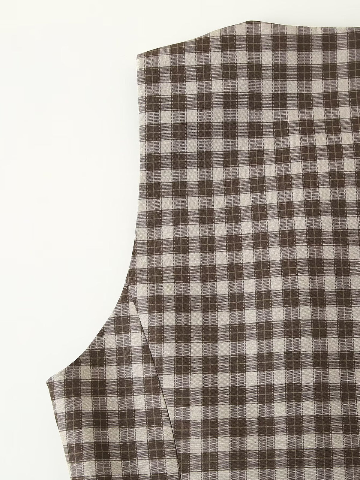 Women's Spring Summer Women Slim Plaid Vest Top Culottes