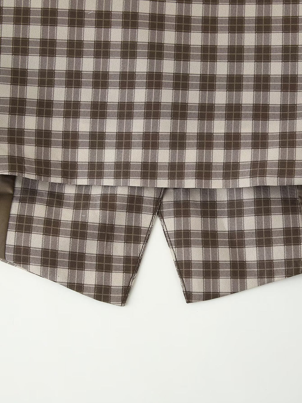Women's Spring Summer Women Slim Plaid Vest Top Culottes