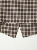Women's Spring Summer Women Slim Plaid Vest Top Culottes