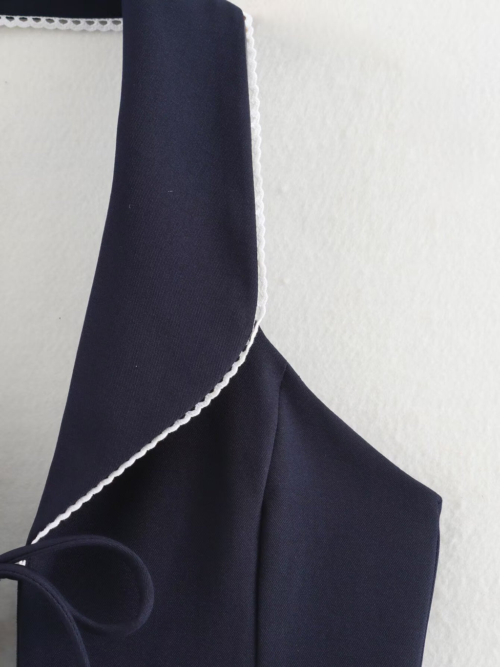 's Bowknot Decoration Stitching Hanging Collar Top Vest Jacket