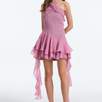 Women's 's Asymmetric Chiffon Dress
