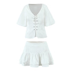 Women's Lace Two-Piece Skirt Set