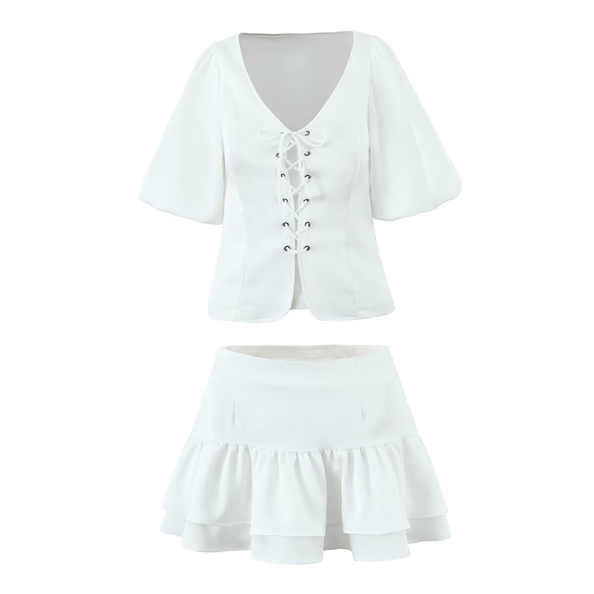 Women's Lace Two-Piece Skirt Set