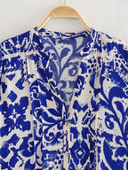 Women's V Neck Printing Casual Short Dress