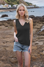 Women's Backless V-Neck Knitted Vest Top