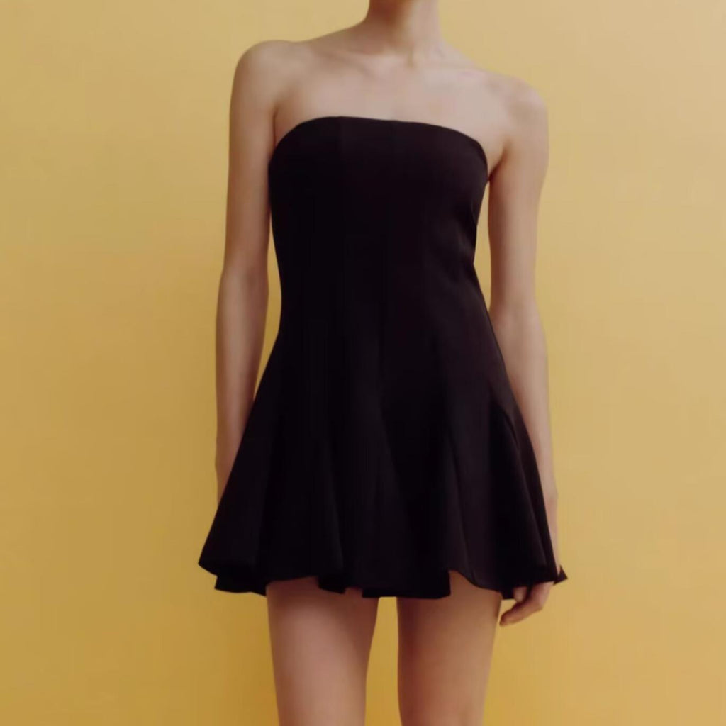 Strapless Black Mini Dress