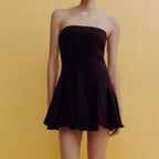 Strapless Black Mini Dress
