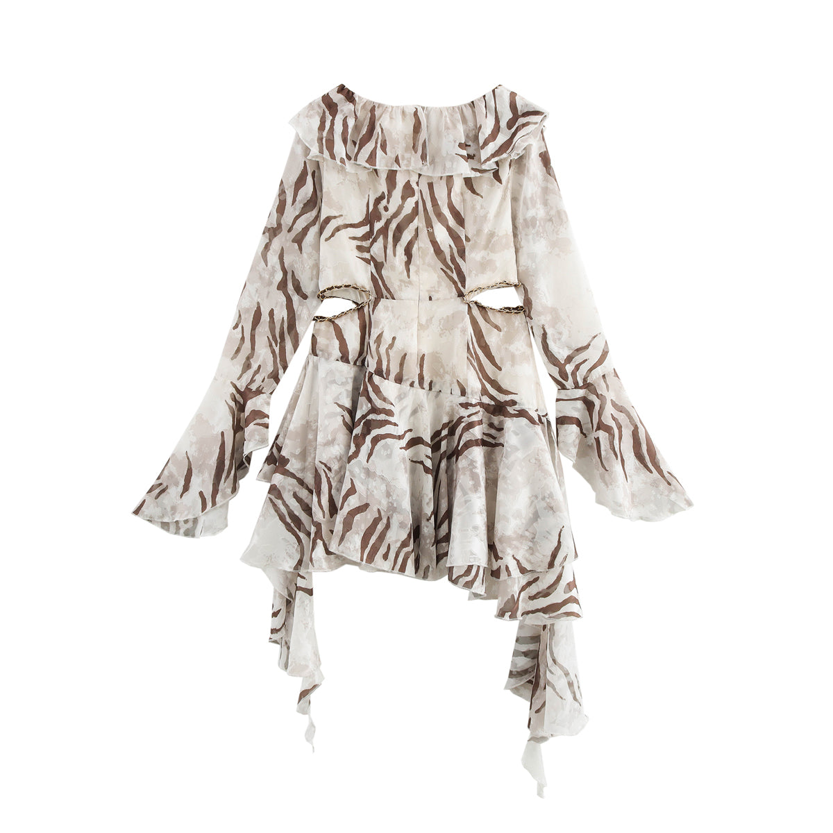 Women's Leopard-print Ruffle Dress