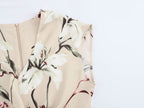 Floral V-Neck Sleeveless A-Line Maxi Dress