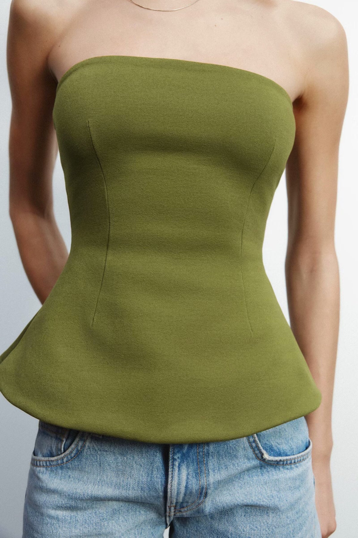 Knitted Double Sided Cloth Tube Top Small Top