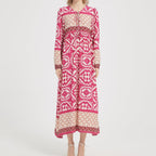 Women's Clothing Positioning Printing Bohemia Lace Up Dress