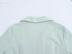Collared Button Short-Sleeve A-Line Mini Dress