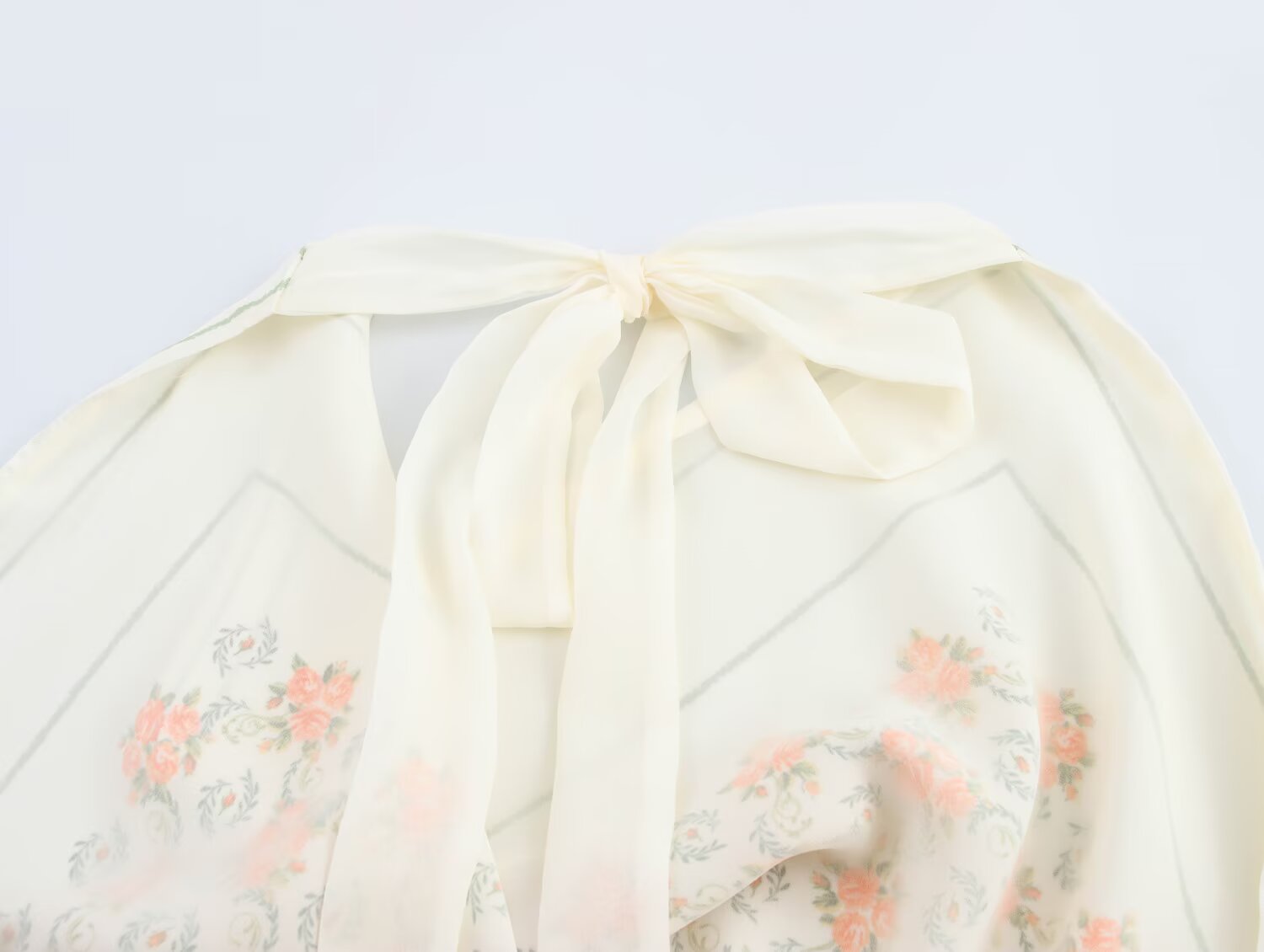 Floral Printed Satin-Look Halter Top