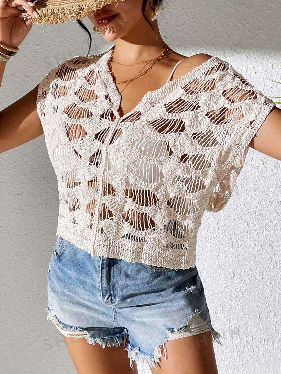 Hollow Out Crochet Waistcoat Vest